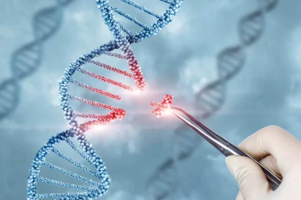 Computer graphic of DNA strand