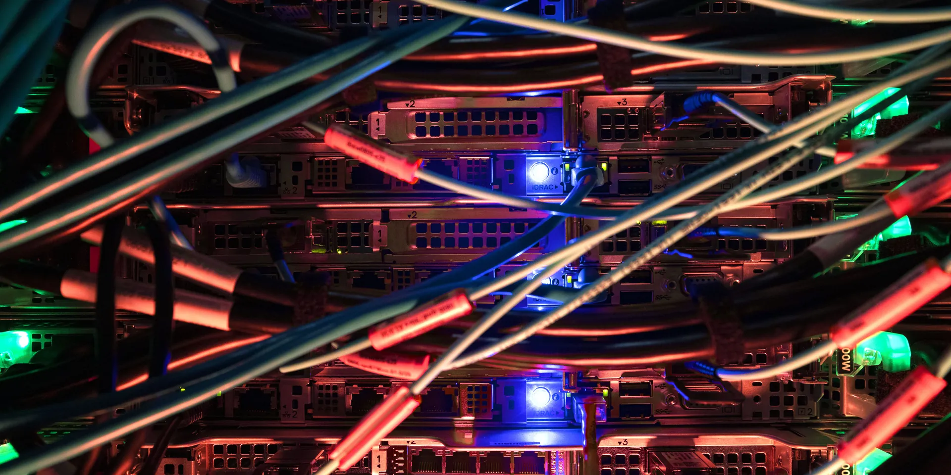 A close up of the back of a computer tower