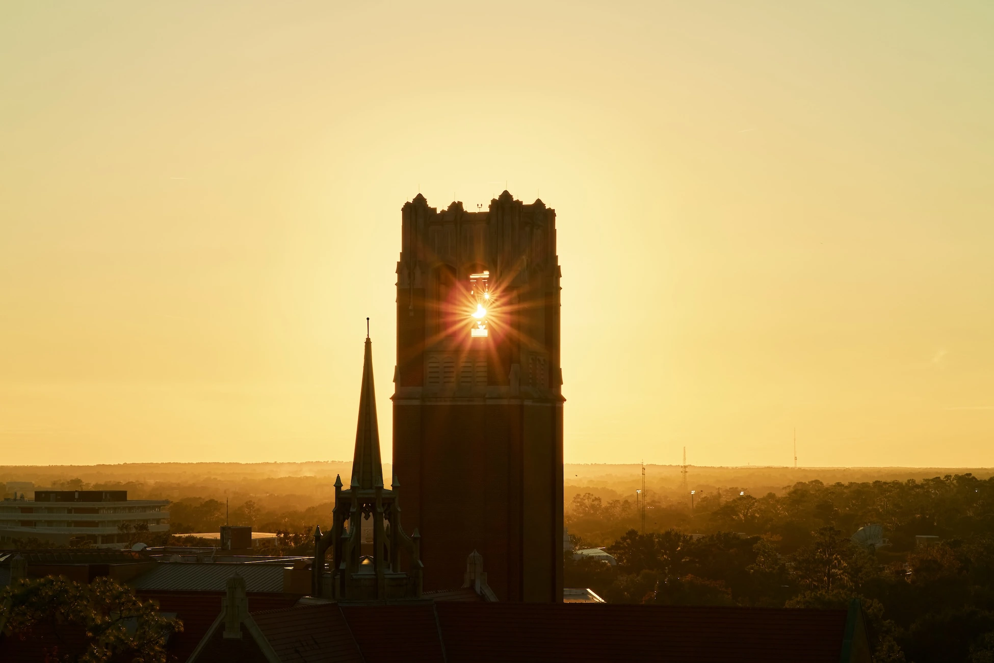 UF's Century Tower at sunset
