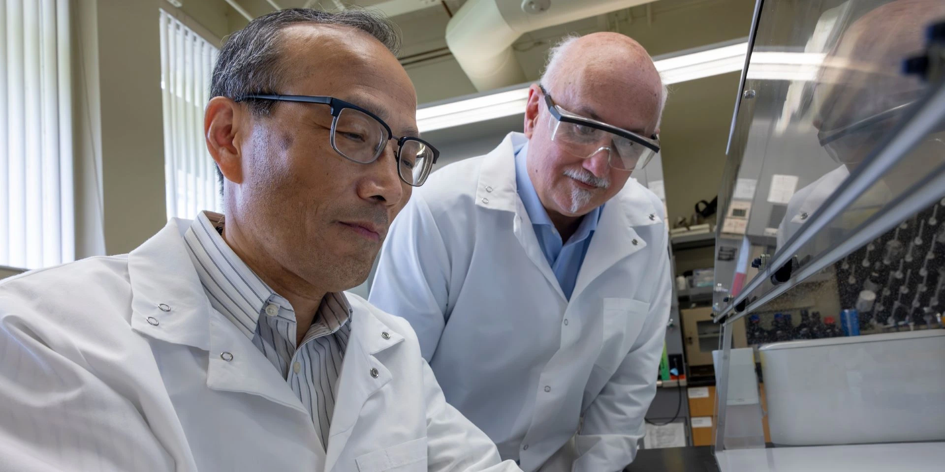 Researchers in a lab