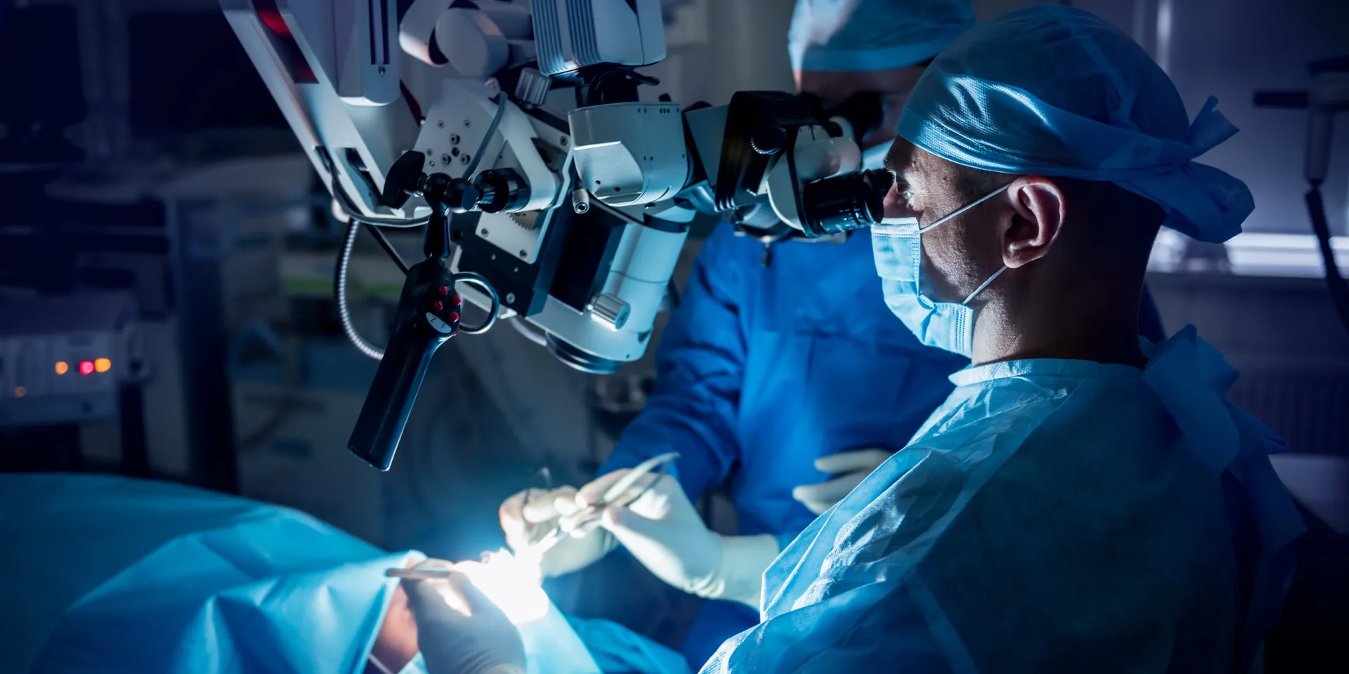 Doctors performing a brain operation
